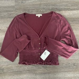 NEW!! Maroon blouse from Dry Goods